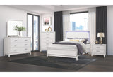Lily White Queen Bed  Queen 5 Piece Set