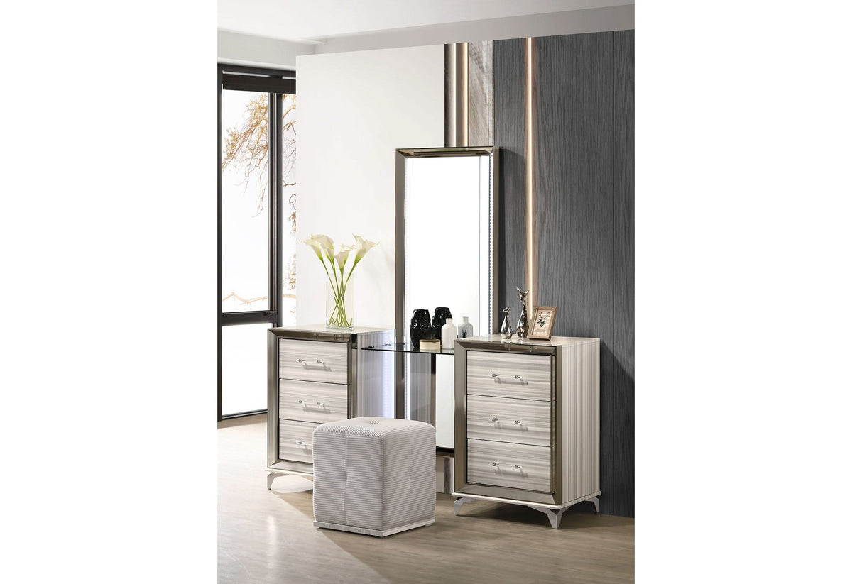 ESPEJO DE PIE ZAMBRANO BLANCO CON LED