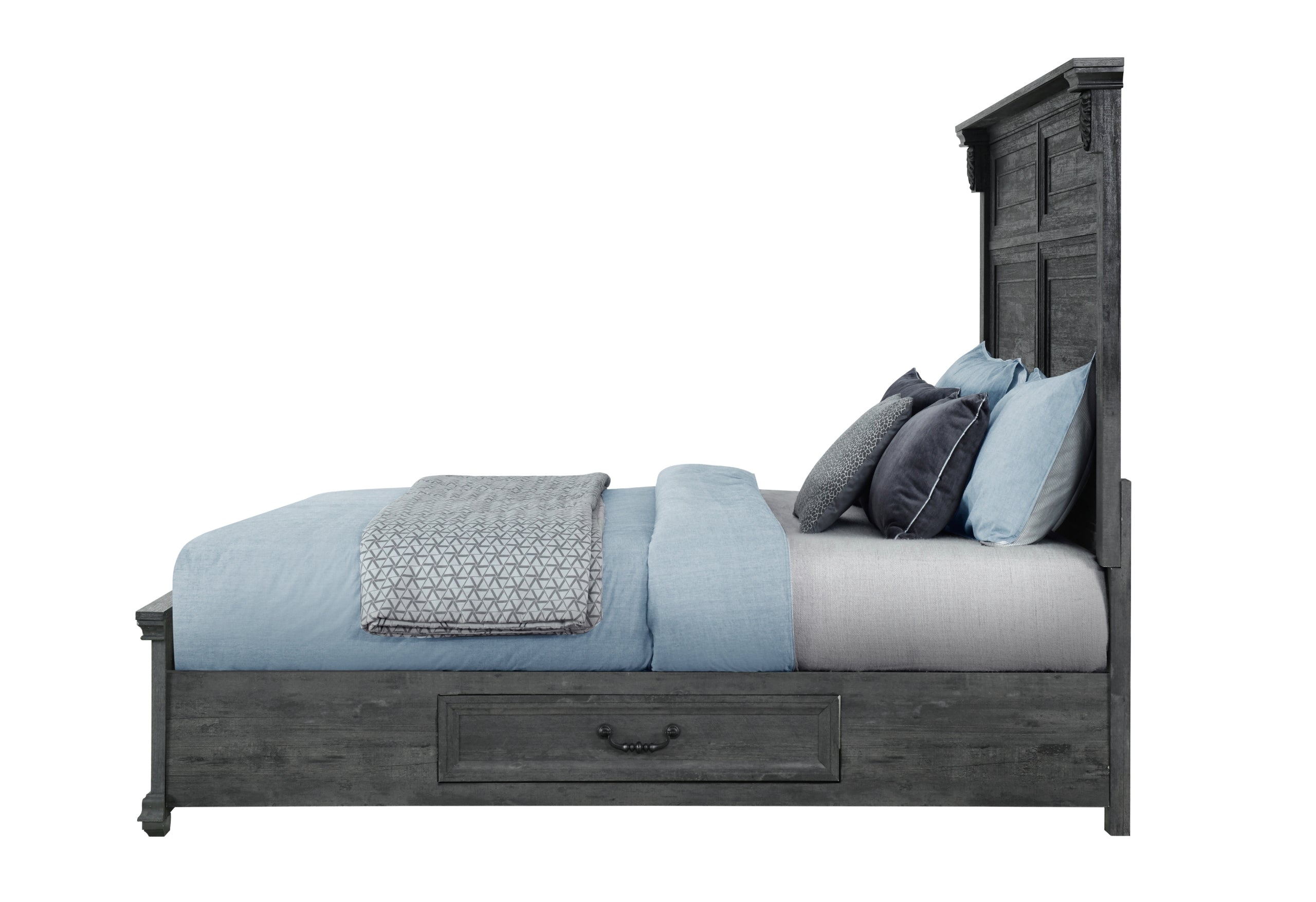 TATUM GREY QUEEN BED WITH STORAGE