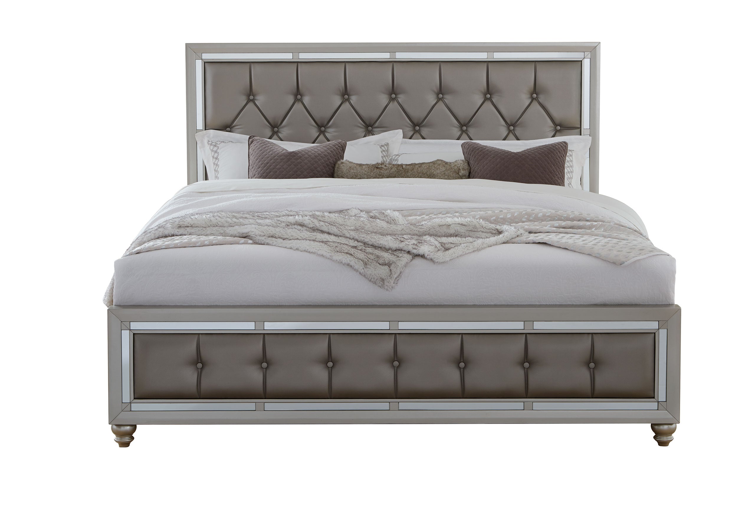 RILEY SILVER KING BED
