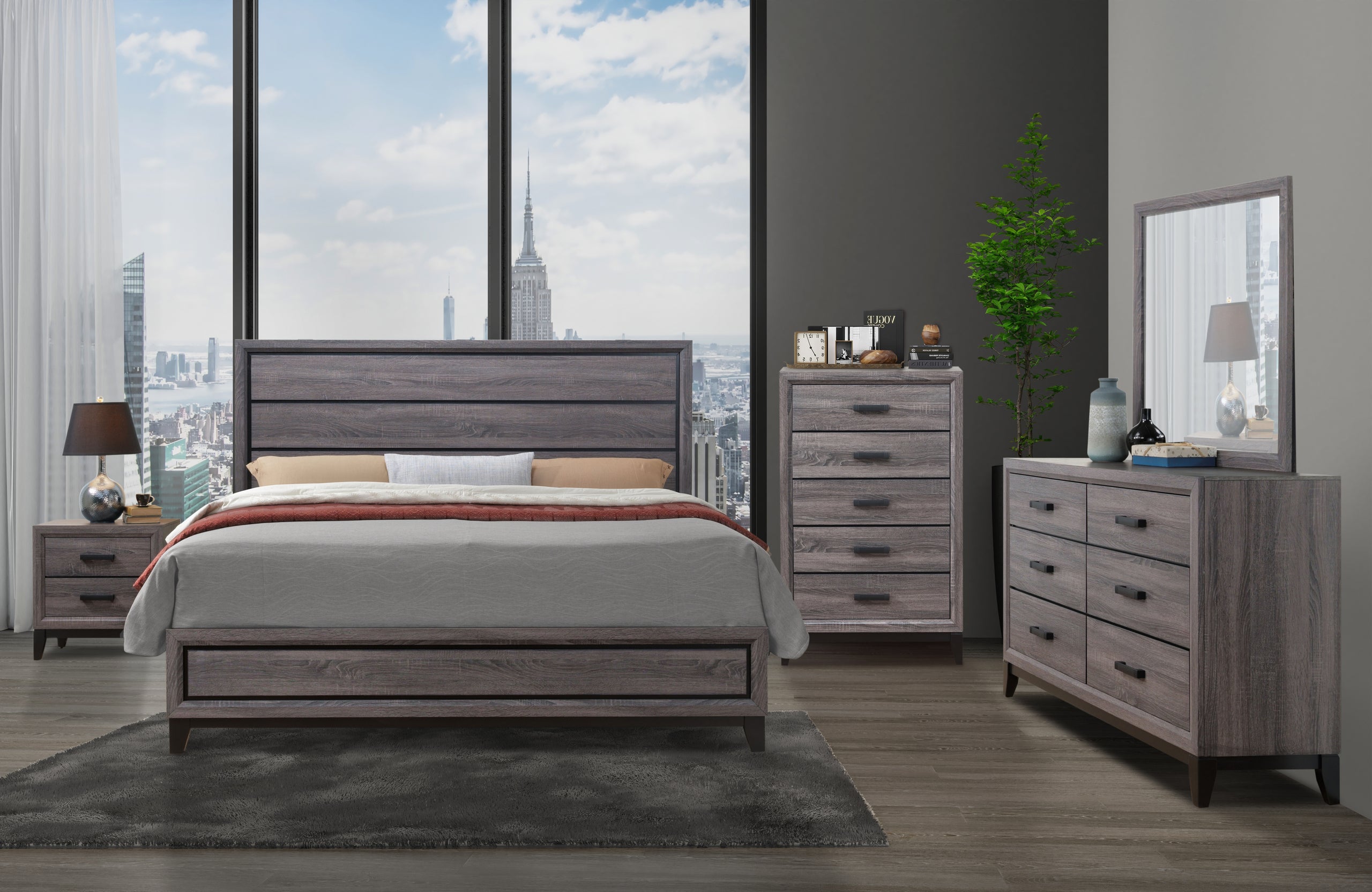 KATE GREY FULL BED GROUP