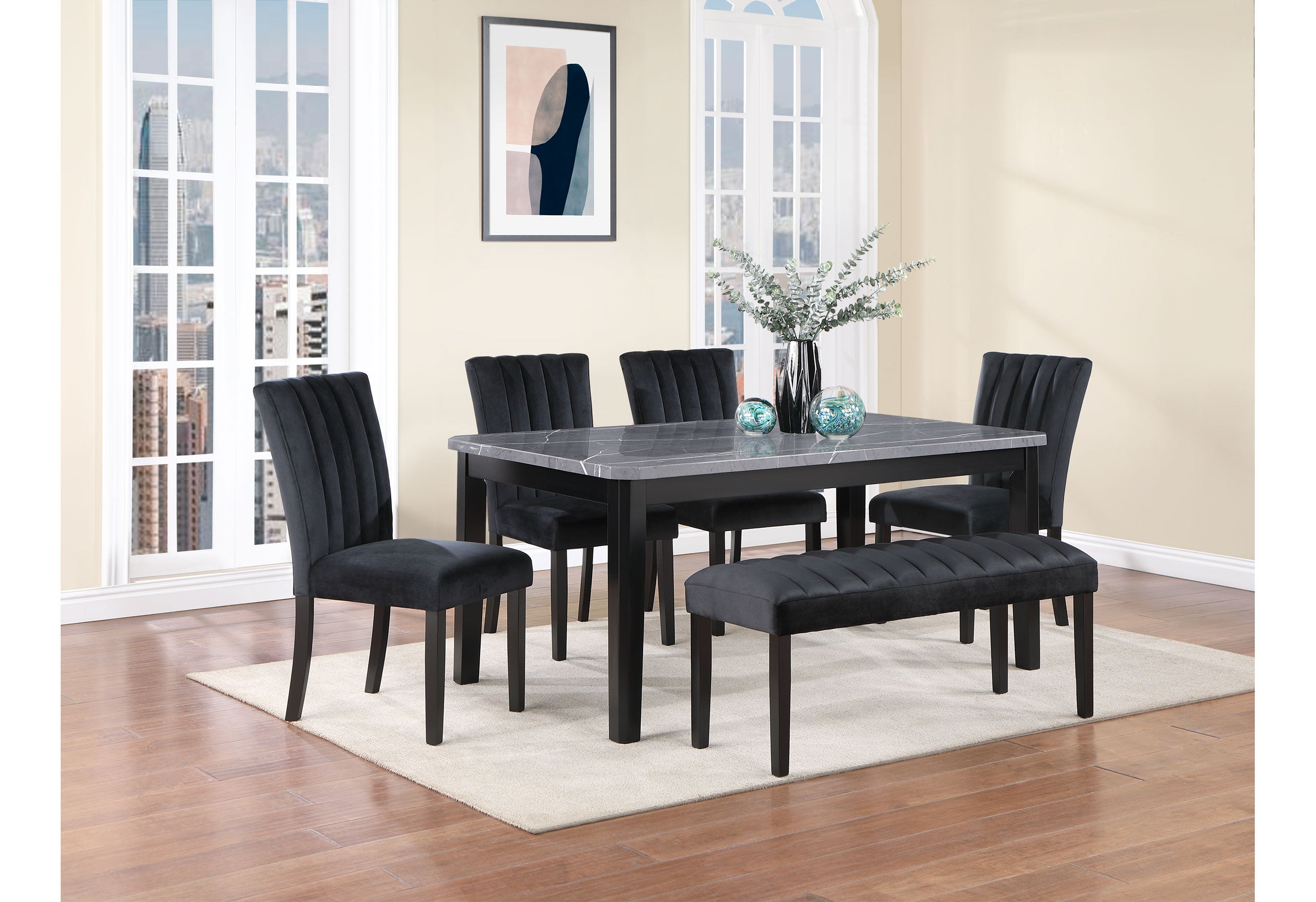 D8685 BLACK DINING CHAIR