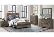 LINWOOD DARK OAK QUEEN BED GROUP WITH LAMPS
