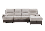 U3822 BEIGE/BROWN RIGHT SIDE CHAISE