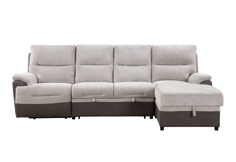 U3822 BEIGE/BROWN LEFT SIDE 1 POWER RECLINER WITH USB