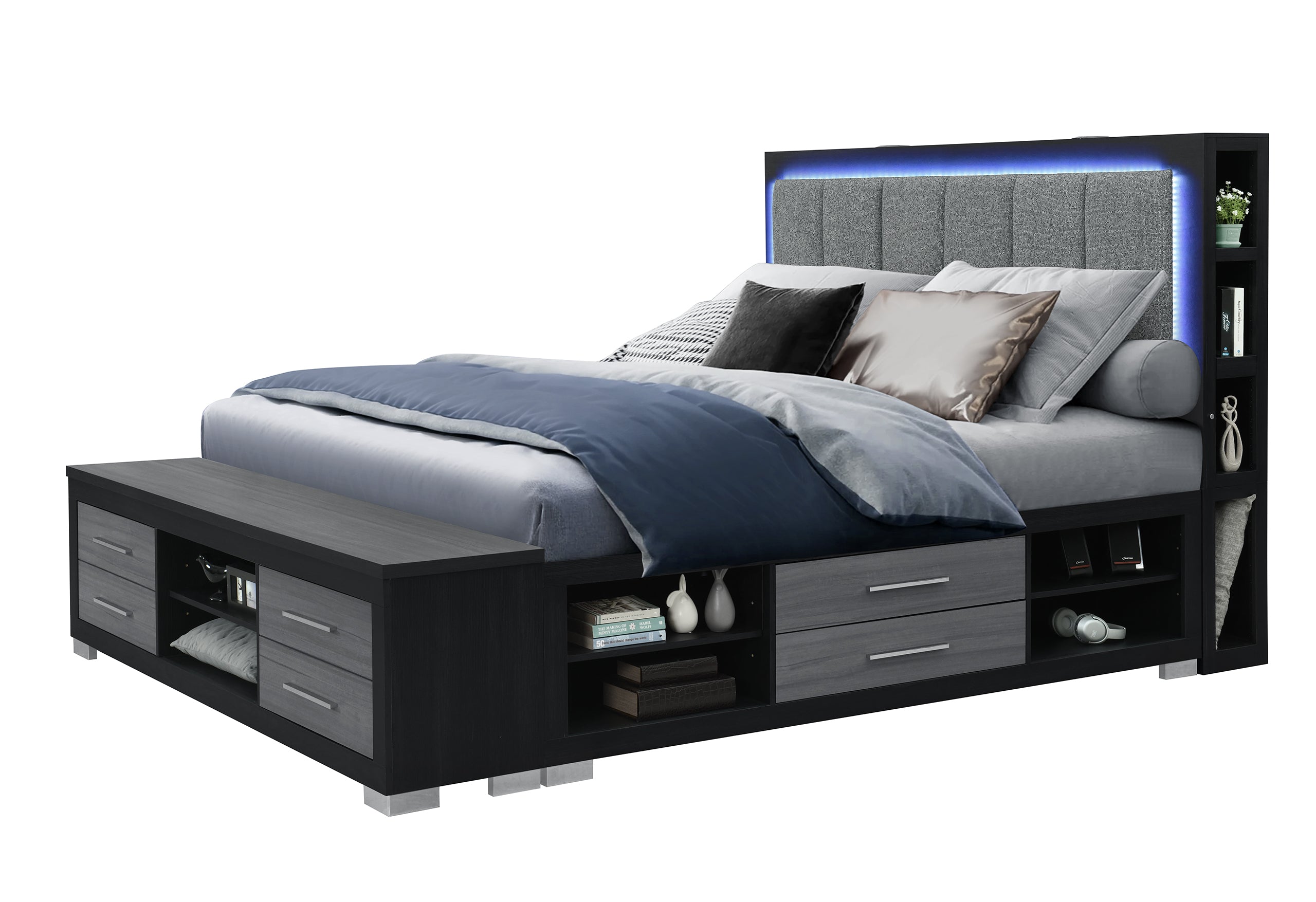 MADISON BLACK/GREY KING BED