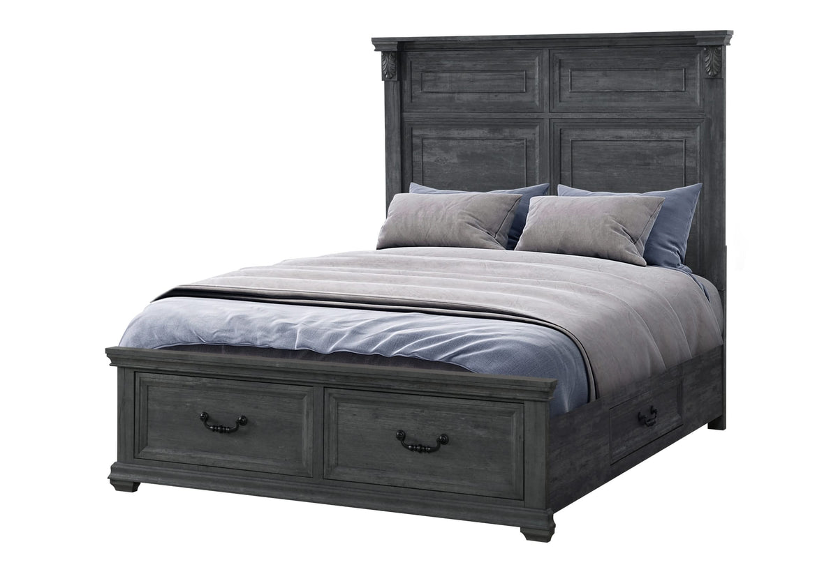 TATUM GREY FULL BED GROUP WITH STORAGE