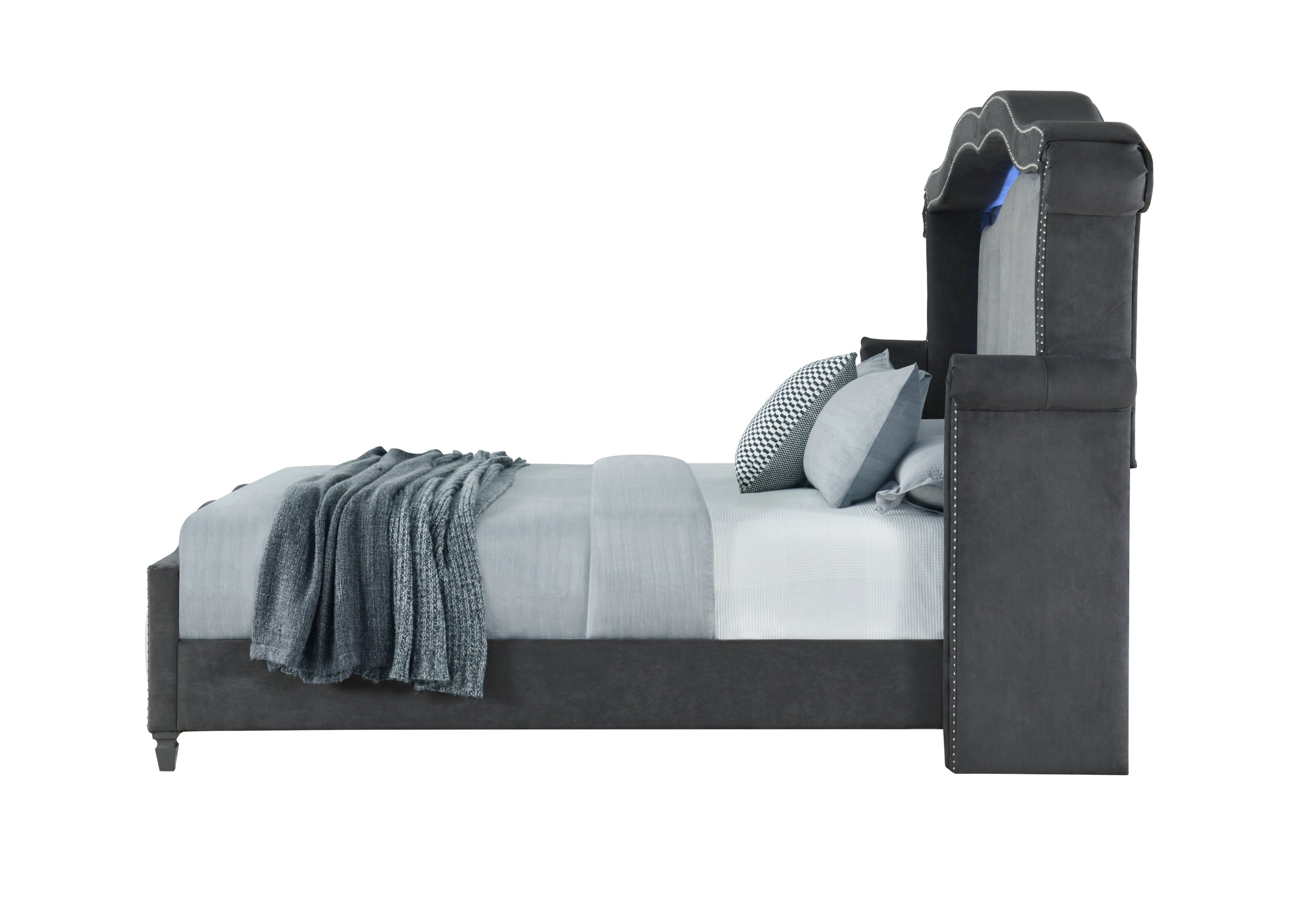 VANNA DARK GREY KING BED