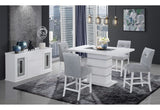 MONACO WHITE RECTANGLE BAR TABLE TOP & BASE