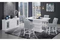 MONACO WHITE RECTANGLE BAR TABLE TOP & BASE