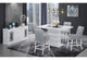MONACO WHITE RECTANGLE BAR TABLE TOP & BASE