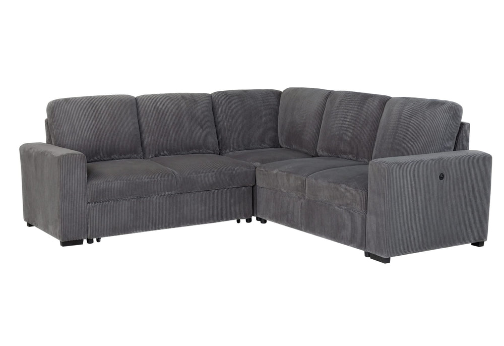 U2660 GREY SECTIONAL W/O CHAISE AND W/O PULLOUT