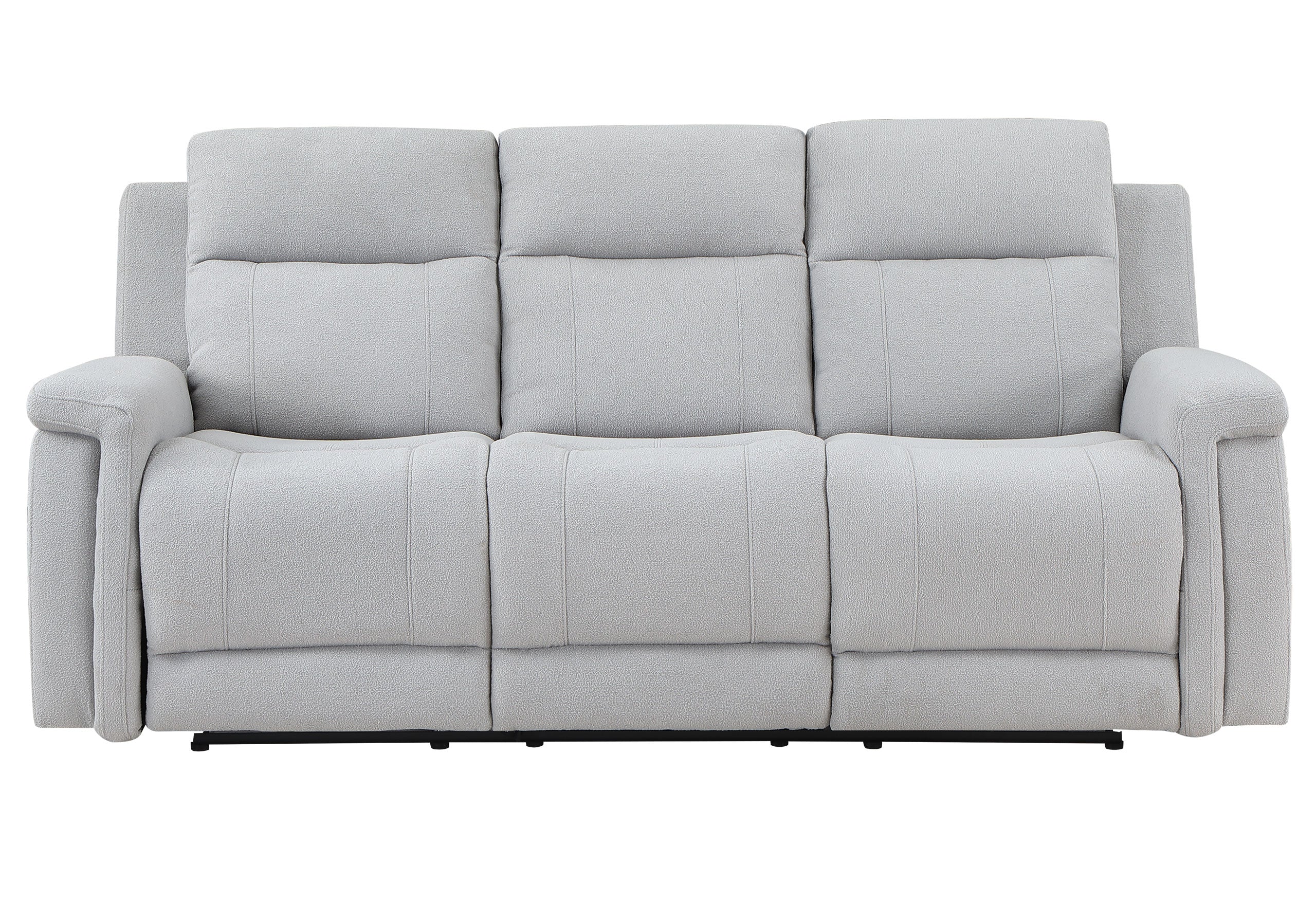 U1797 GREY RECLINING SOFA / CONSOLE RECLINING LOVESEAT