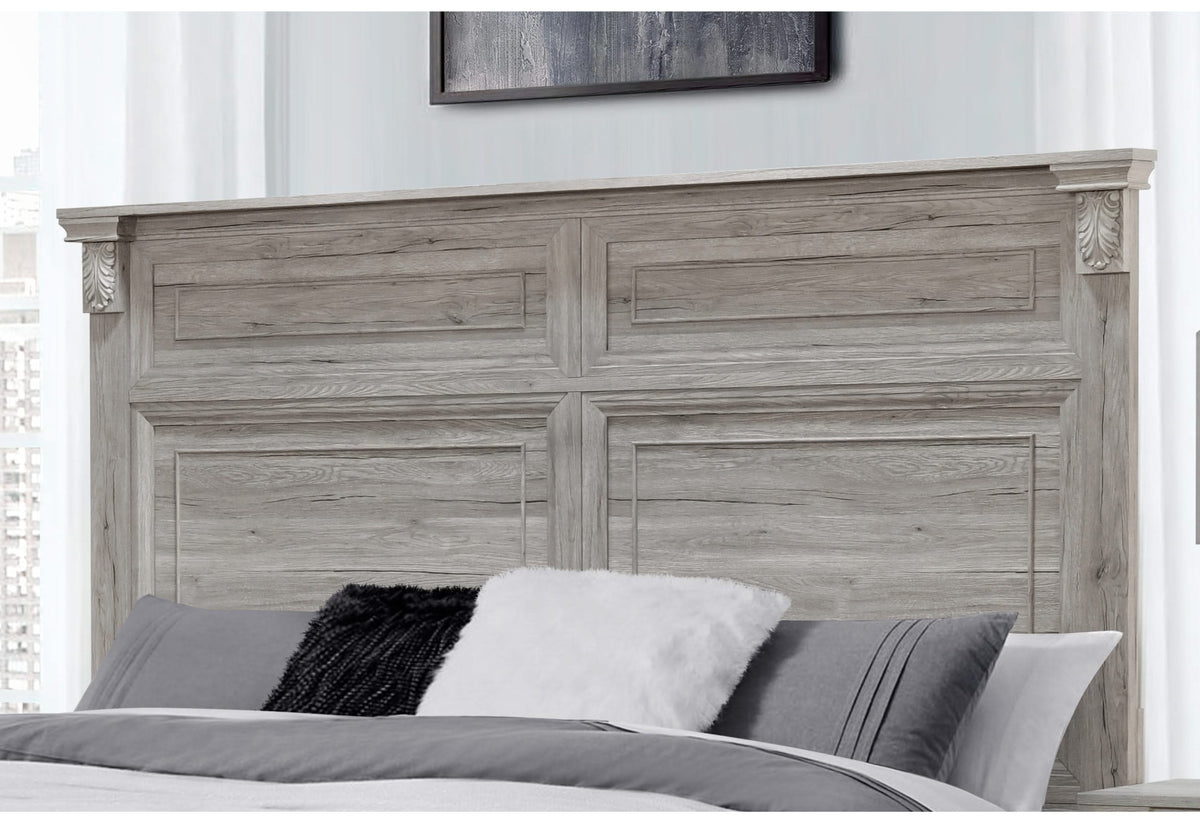 TATUM NATURAL KING BED GROUP WITH STORAGE