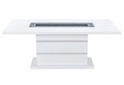 MONACO WHITE DINING TABLE TOP & BASE