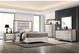 ZAMBRANO WHITE QUEEN BED WITH LED