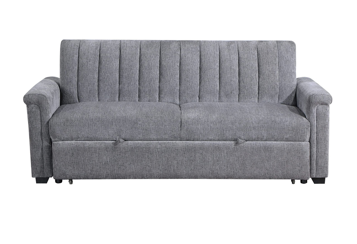U0201 DARK GREY PULL OUT SOFA