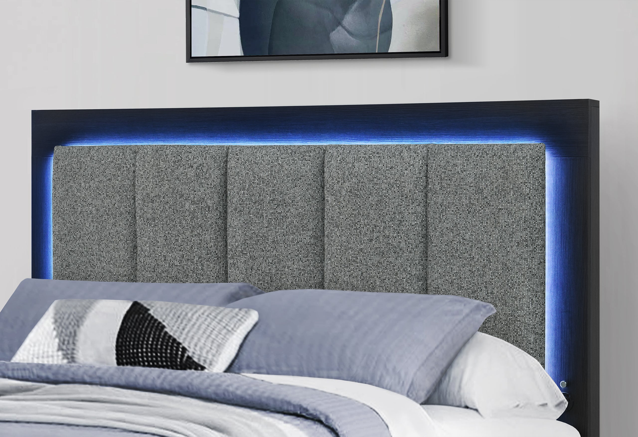 EMMA BLACK/GREY QUEEN BED GROUP