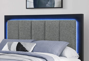 EMMA BLACK/GREY QUEEN BED GROUP