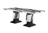 MESA DE COMEDOR D12 TAPA BLANCA/NEGRA