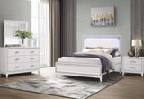 Lily White Queen Bed  Queen 5 Piece Set