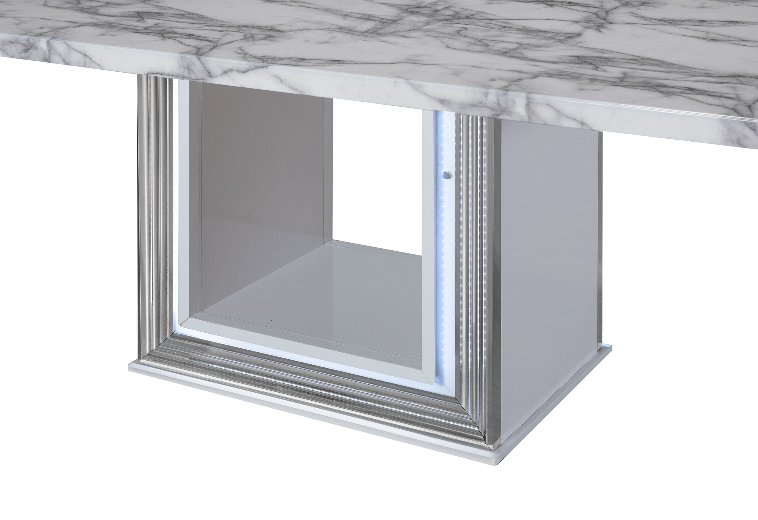 YLIME WHITE MARBLE DINING TABLE