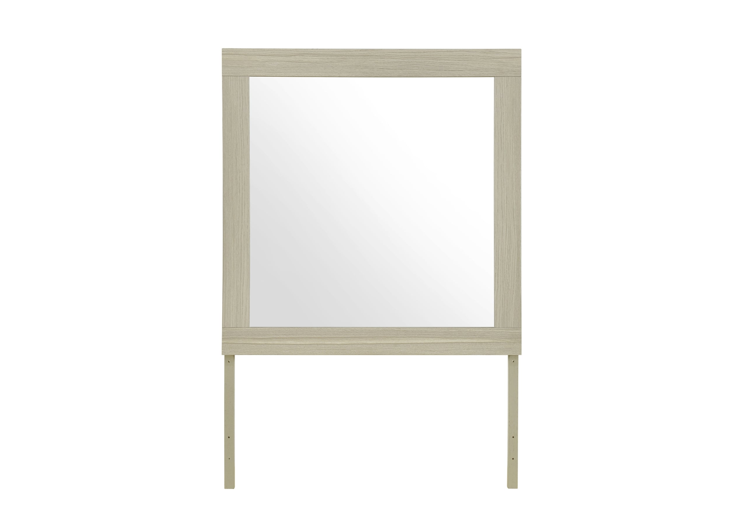 MADISON/EMMA NATURAL/WHITE KING BED, DRESSER, MIRROR AND CHEST