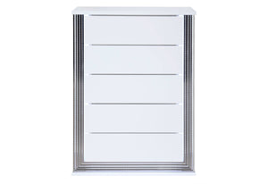 YLIME CÓMODA BLANCA LISA CON LED