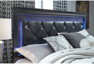 CAMA QUEEN POMPEI GRIS METALIZADO CON LED