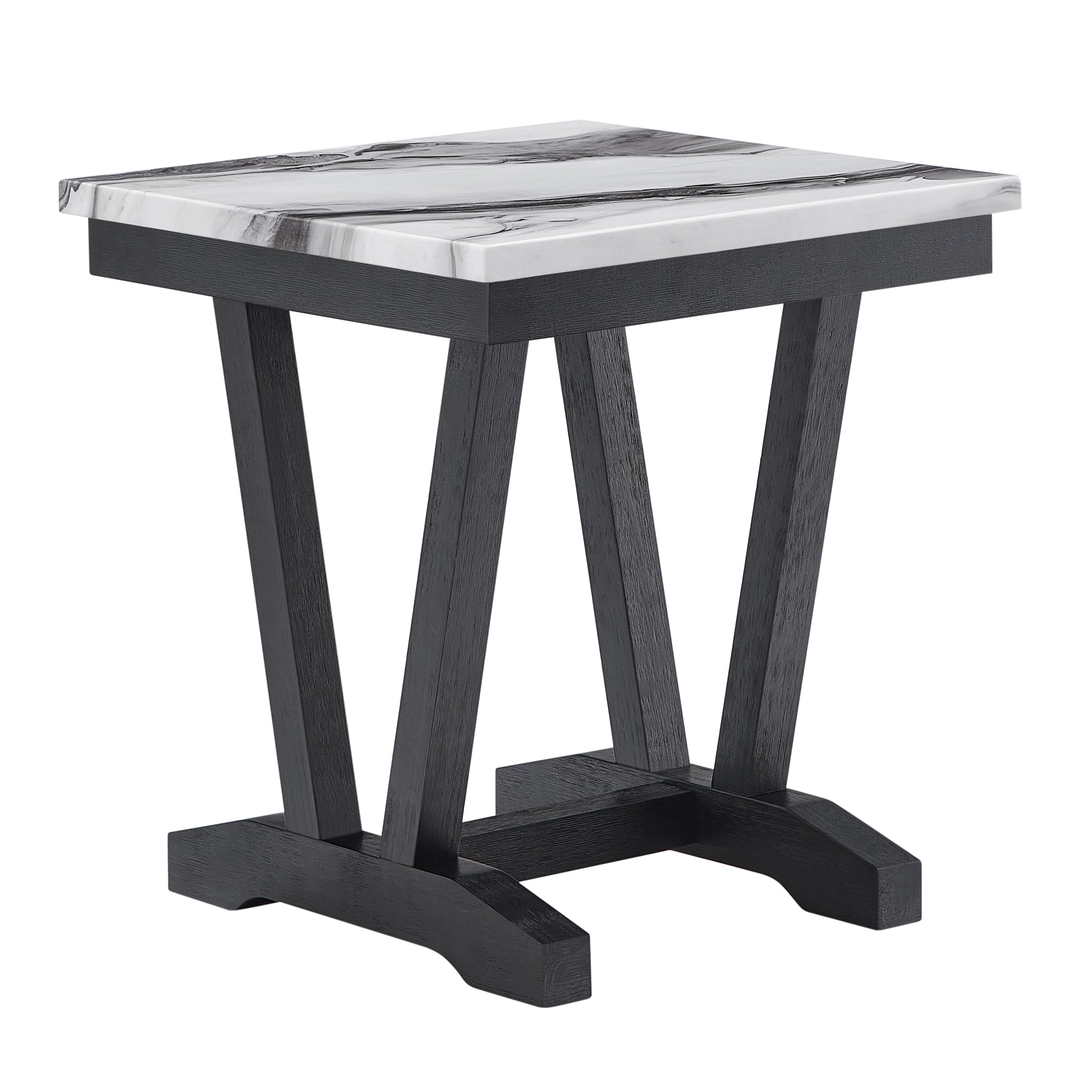 T1319 BLK/WHT END TABLE
