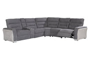 U2682 MIST/ASH LEFT ARM FACING PWR CNS RECLINING LS WITH USB AND OUTLET