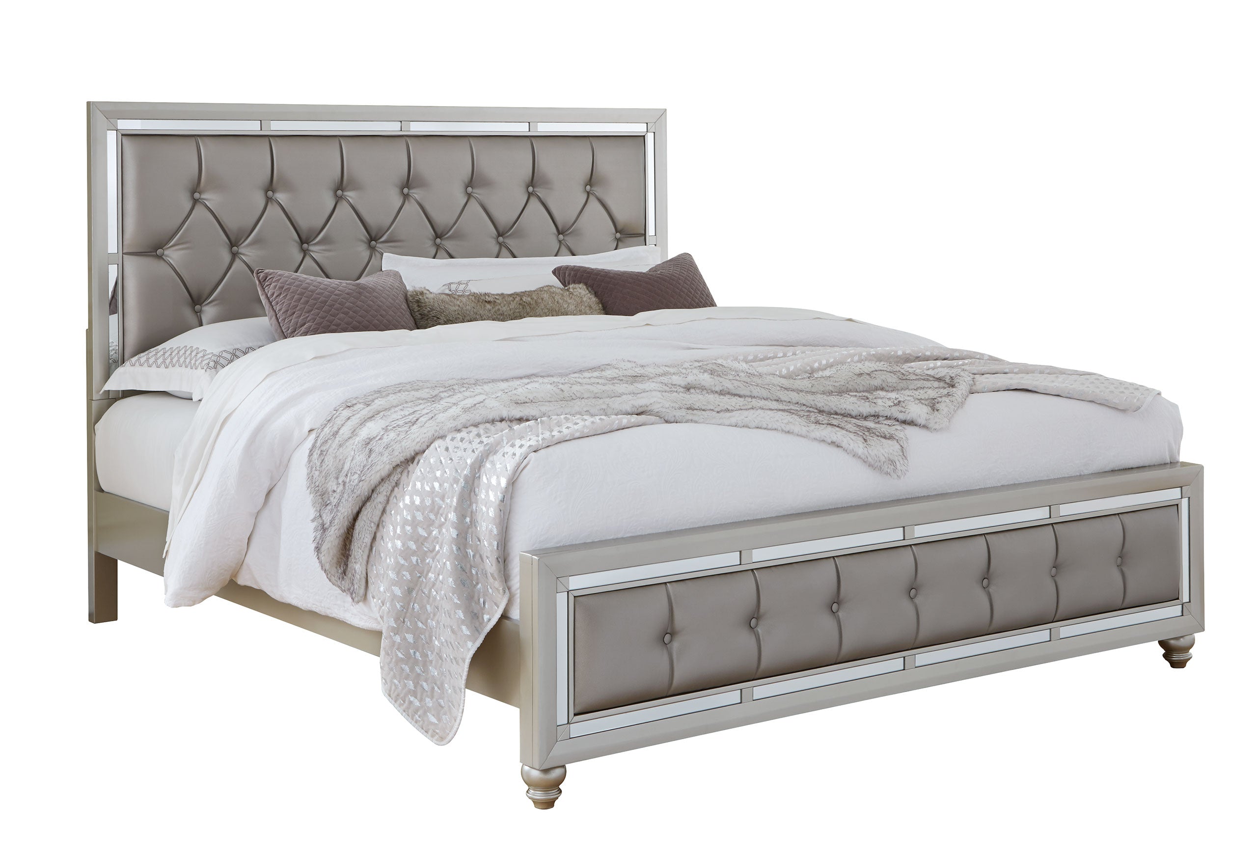 RILEY SILVER QUEEN BED