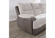 U3822 BEIGE/BROWN LEFT SIDE 1 POWER RECLINER WITH USB