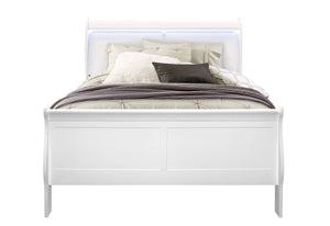 GRUPO DE CAMA COMPLETO CHARLIE WHITE CON LED