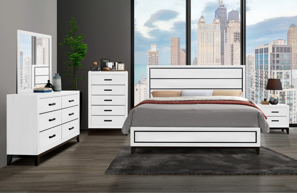 KATE WHITE QUEEN BED GROUP