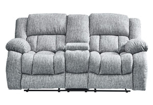 U250 GREY RECLINING SOFA/CONSOLE RECLINING LOVESEAT