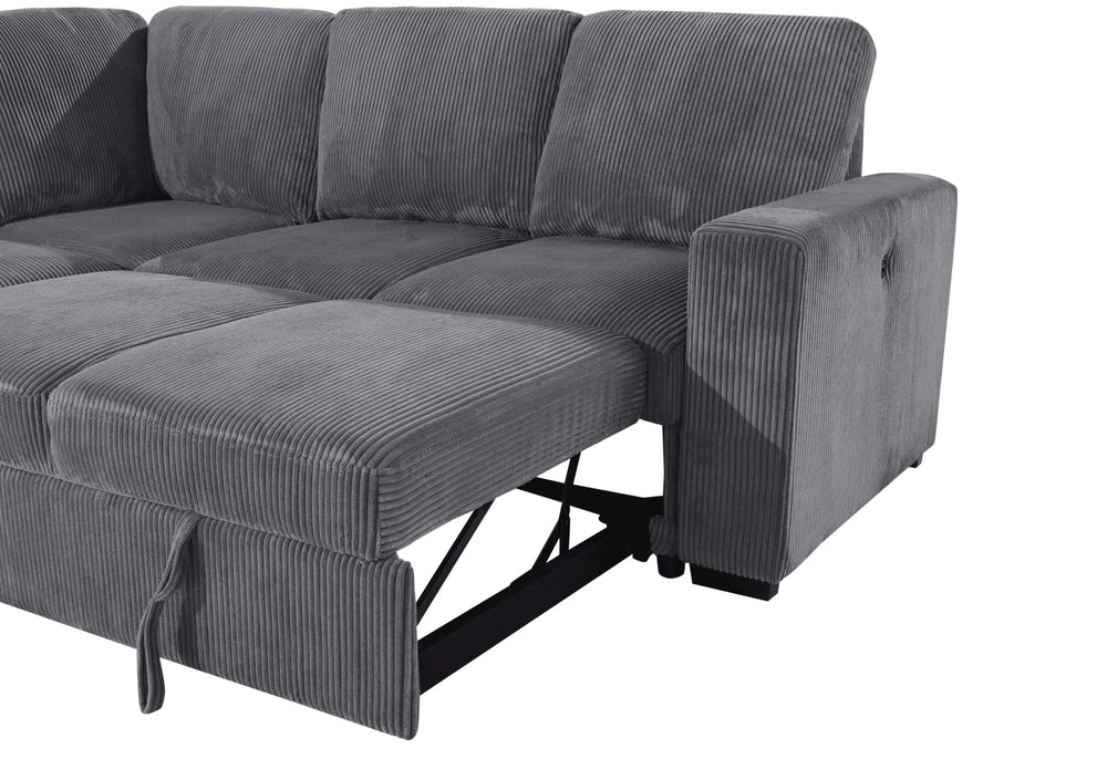 U2660 GREY ARMLESS LOVESEAT
