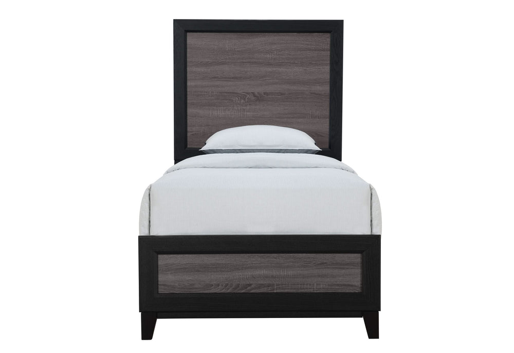 LISBON GREY/BLACK BOOKCASE FULL BED GROUP