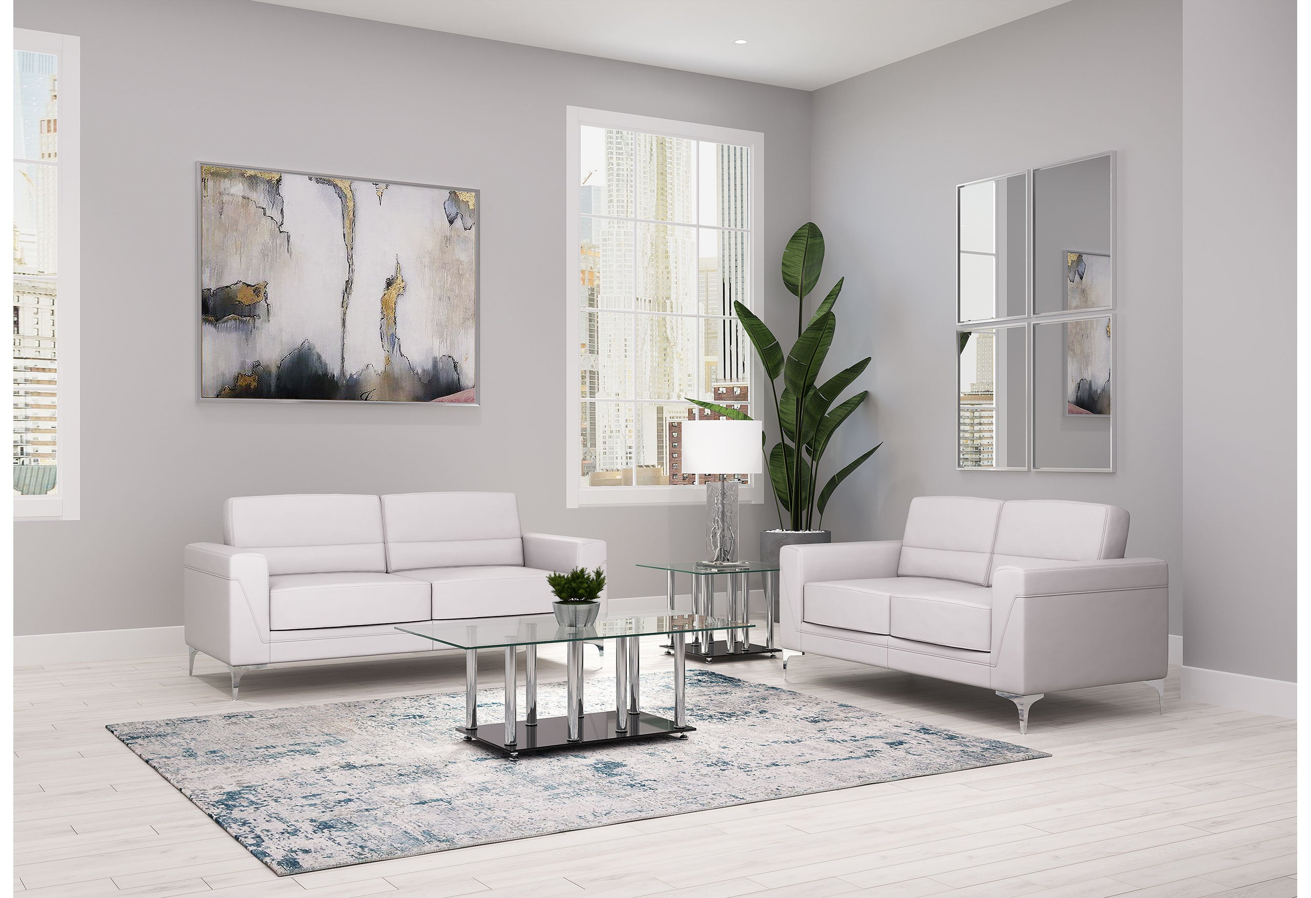 U6109 LIGHT GREY SOFA