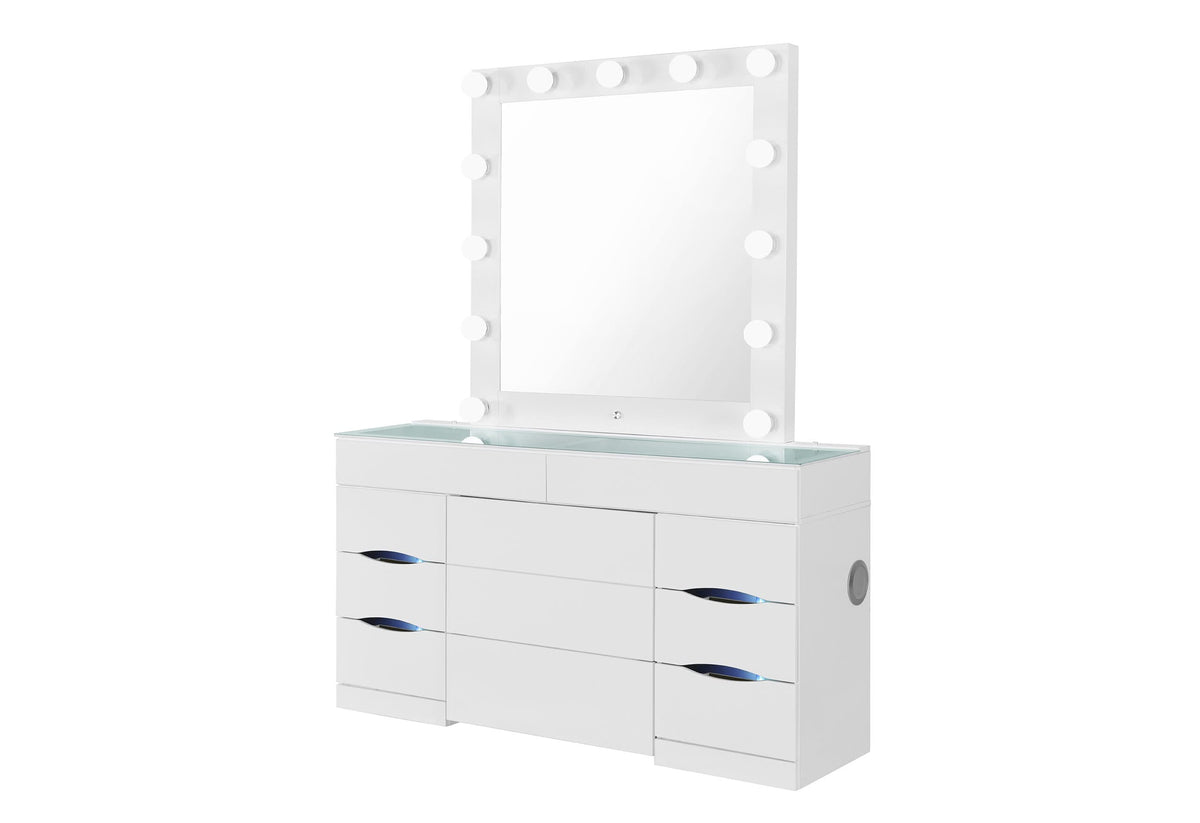 ELLA WHITE VANITY WITH SPEAKER