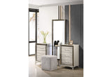 ZAMBRANO GREY VANITY STOOL