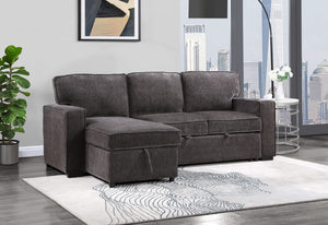 U0203 SOFÁ CAMA REVERSIBLE GRIS OSCURO