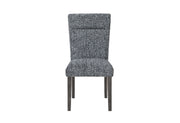 D86 GREY DINING CHAIR WITH BROWN LEGS