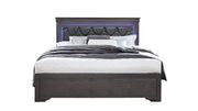 POMPEI METALLIC GREY FULL BED WITH LED