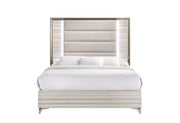 ZAMBRANO WHITE QUEEN BED WITH LED