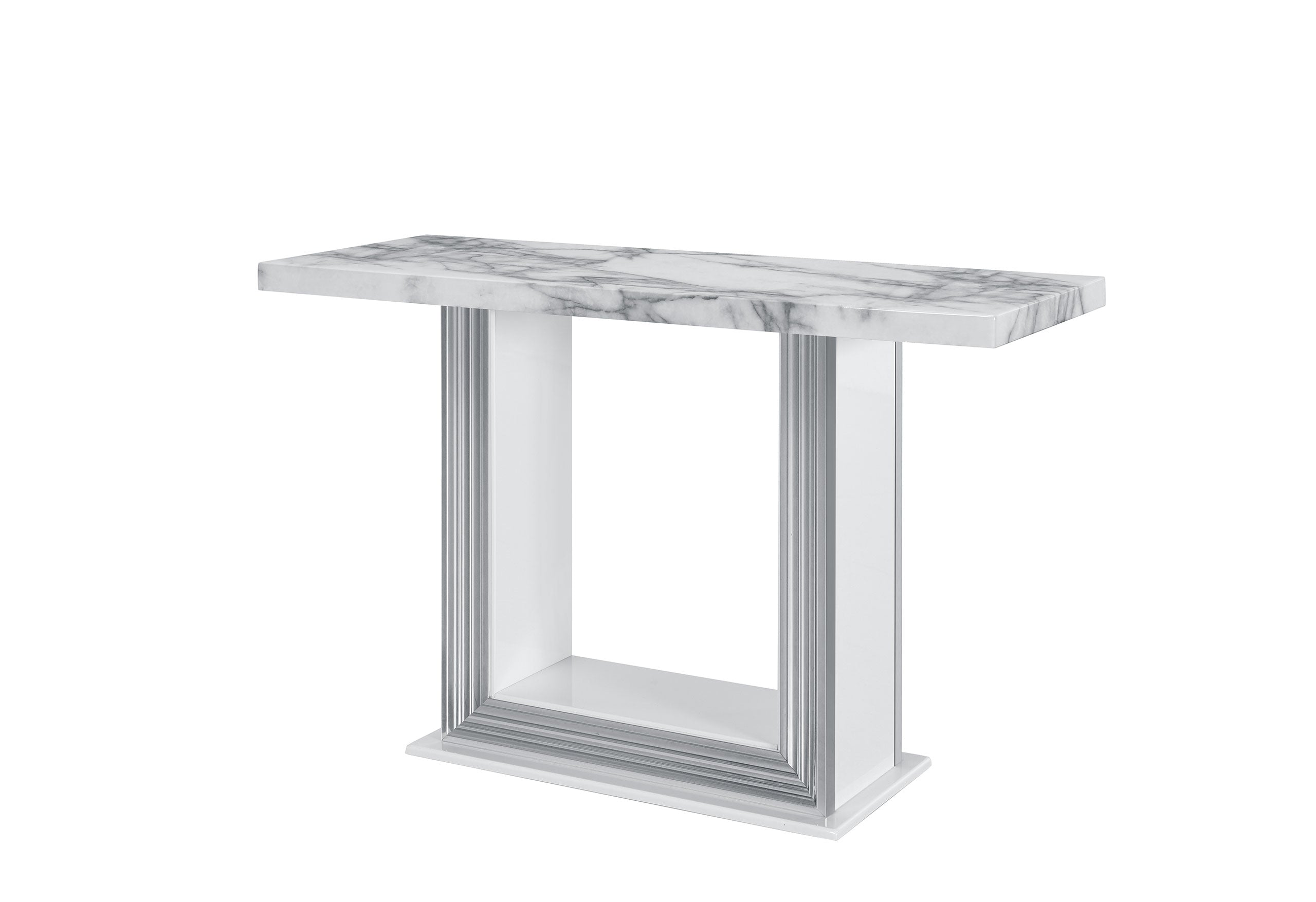 YLIME WHITE MARBLE CONSOLE TABLE BASE