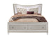 CAMA QUEEN PARIS CHAMPAGNE CON LED