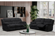 U250 EBONY RECLINING SOFA/CONSOLE RECLINING LOVESEAT