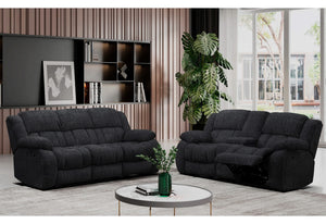 U250 EBONY RECLINING SOFA/CONSOLE RECLINING LOVESEAT