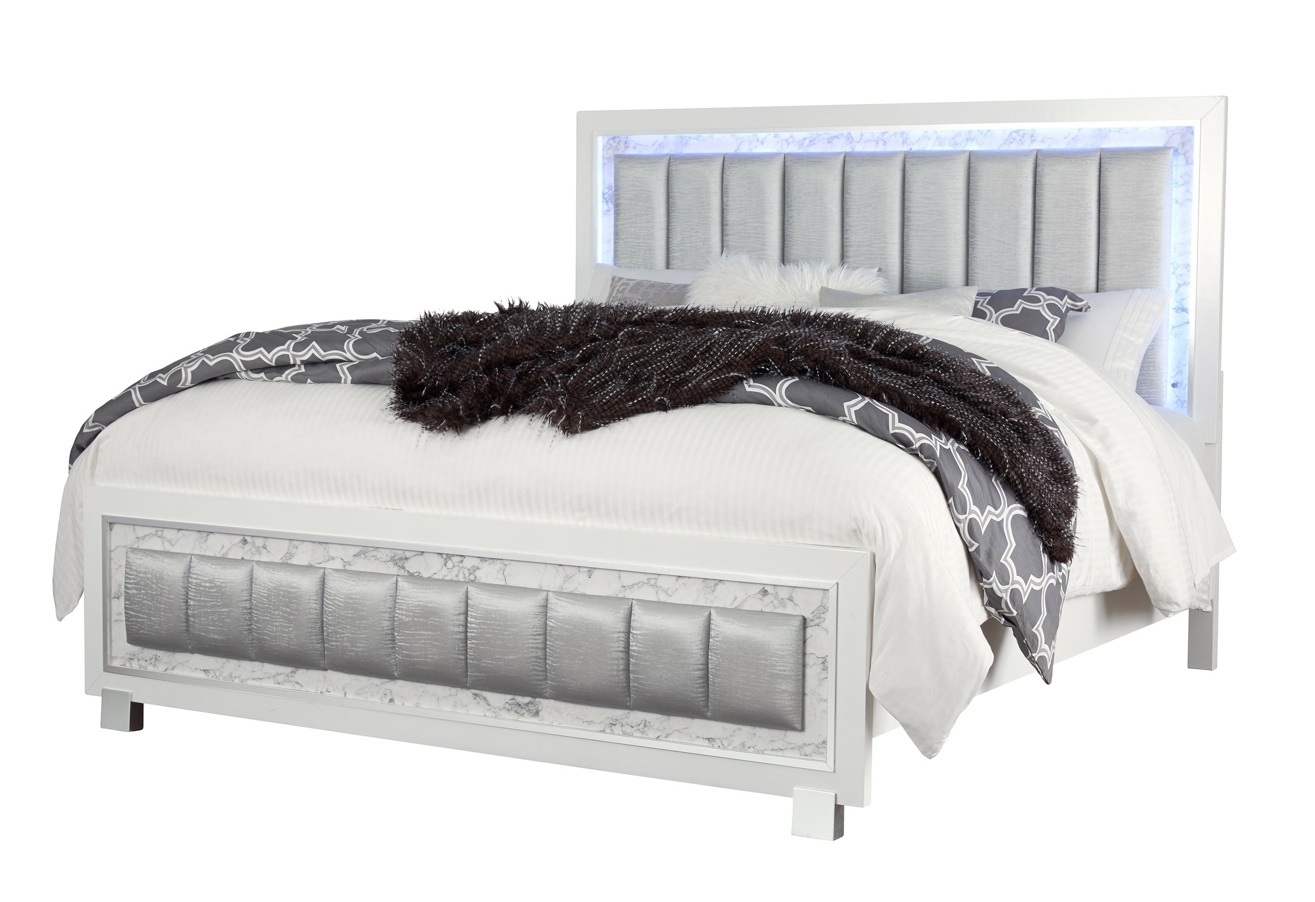 SANTORINI WHITE QUEEN BED